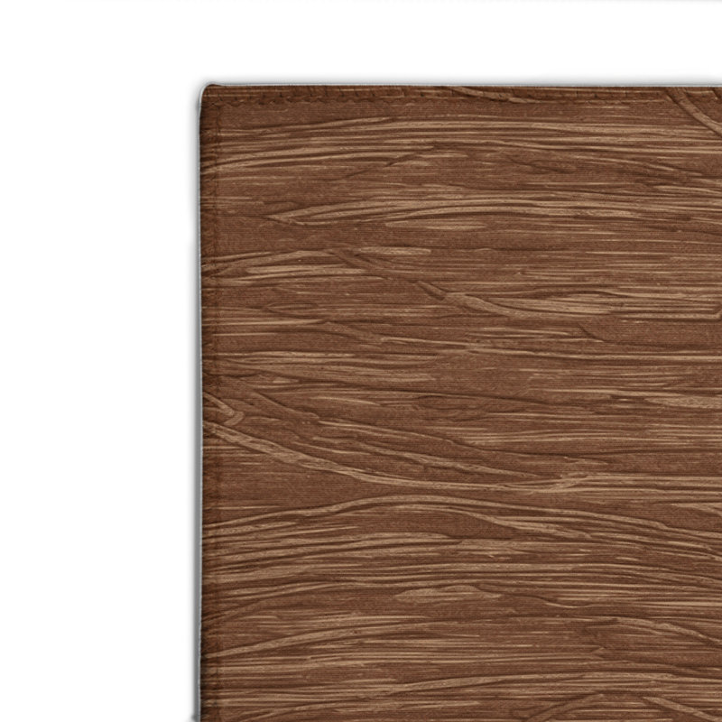 Tapis brun abstrait intérieur et extérieur, Rectangulaire 2 pi x 3 pi