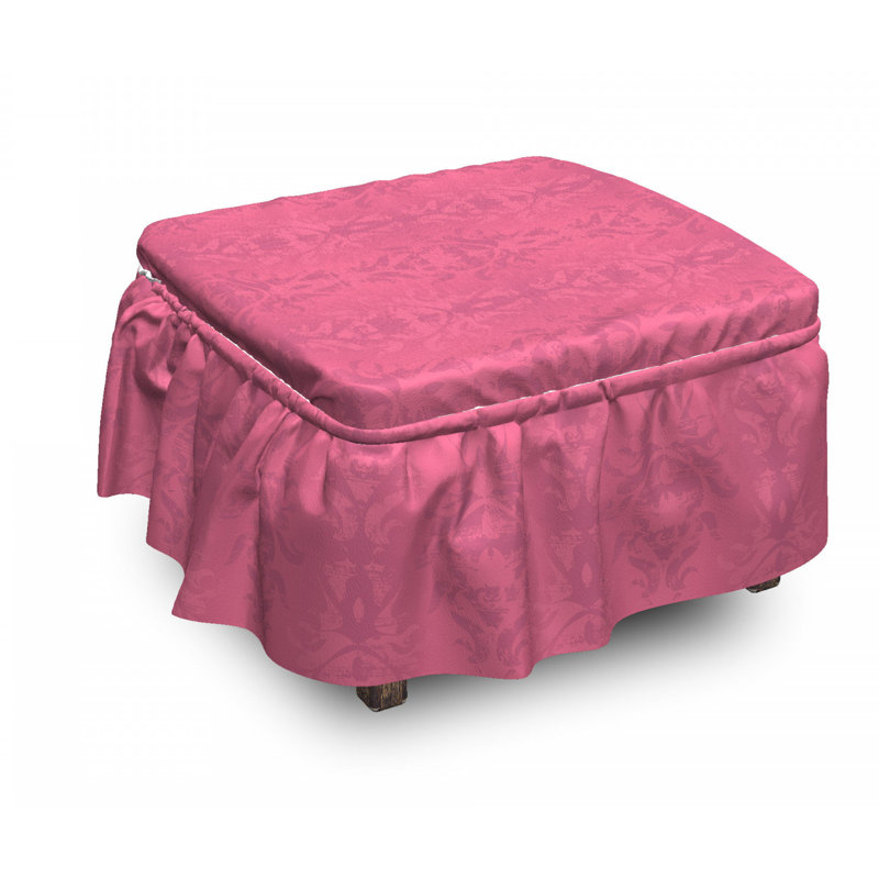 Housse pour à repose-pieds fleur baroque