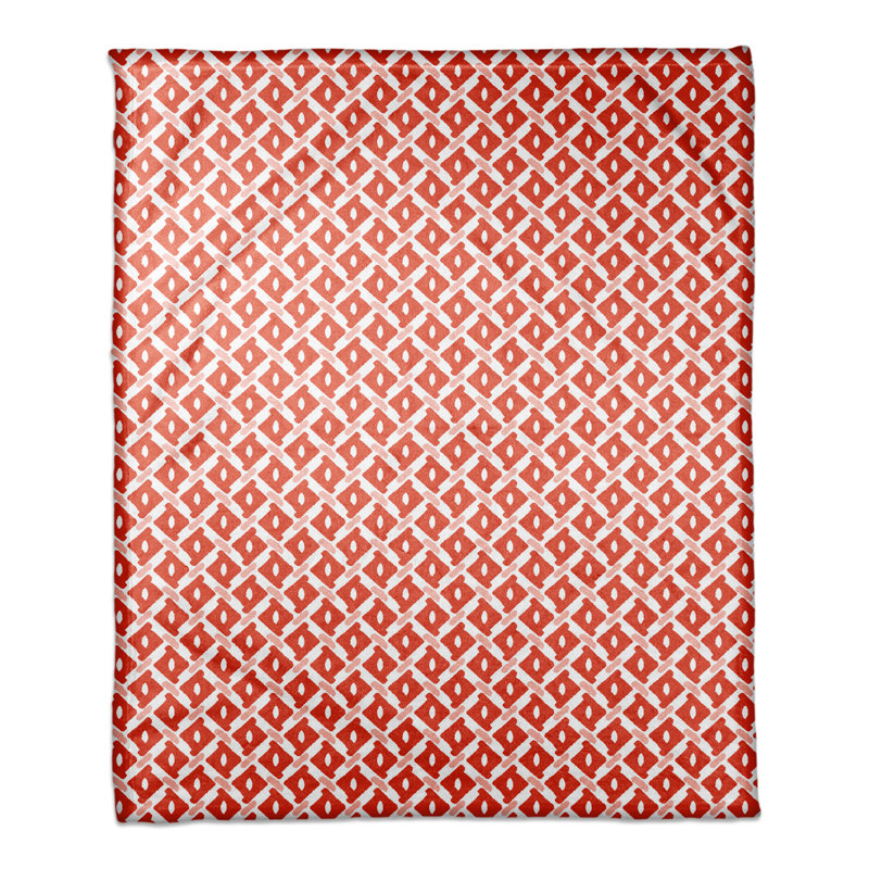 Whimsical Diamond Throw, Red