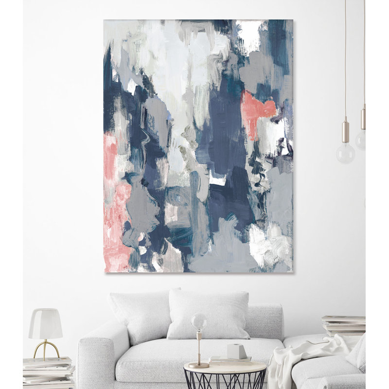 «Blue Serenade Abstract» par Lanie Loreth, reproduction d'art sur toile tendue