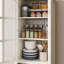 Armoire arquée avec portes en verre et double tiroir-2065570079