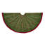 Handmade Christmas Tree Skirt in Green Silk - Hand Beaded Starburst - 60"