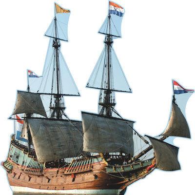 Silhouette de bateau de la compagnie 1615 de Dutch Dutch