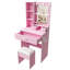 Table de coiffeuse avec miroir et lumières DEL réglables, prise de courant, support pour séchoir à cheveux et tabouret - coiffeuse compacte pour petites chambres-134004039