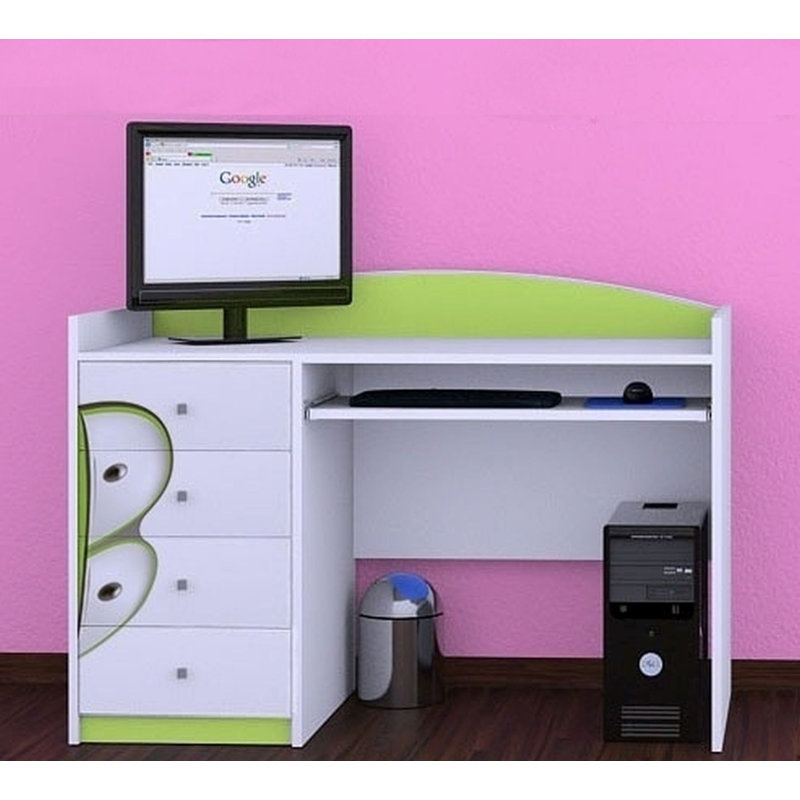 Jevon 125cm Computer Desk, Green