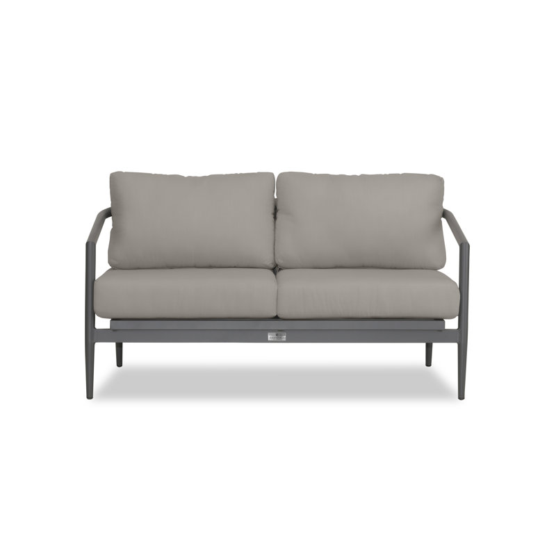 Olio Outdoor 2 - Seat Loveseat, Slate, Canvas Charcoal Sunbrella® Canvas