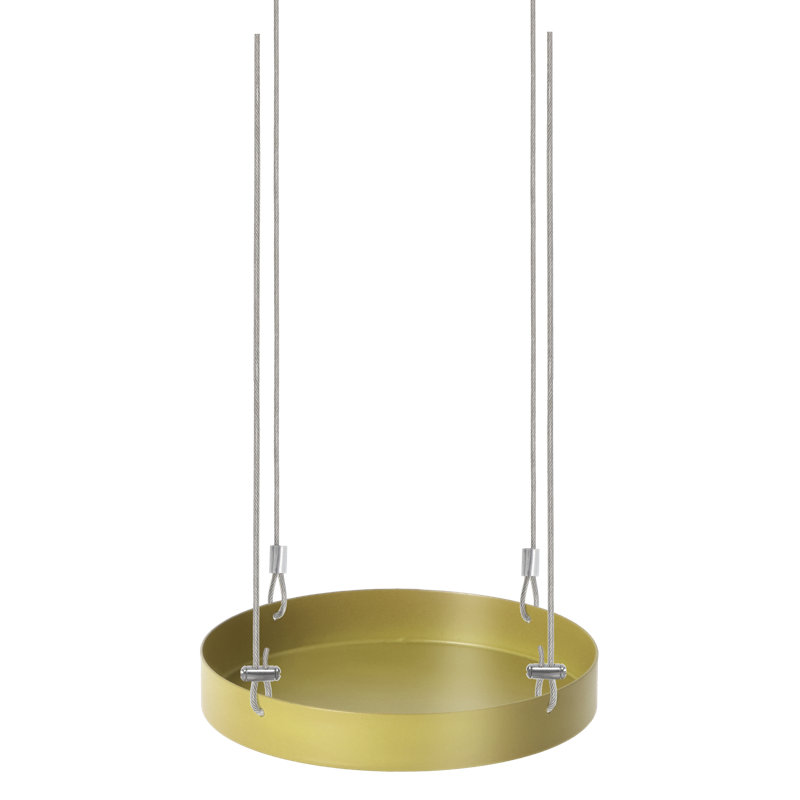 Plant Tray Hanging Round, 2.1 H x 14 L x 14cm D, Gold