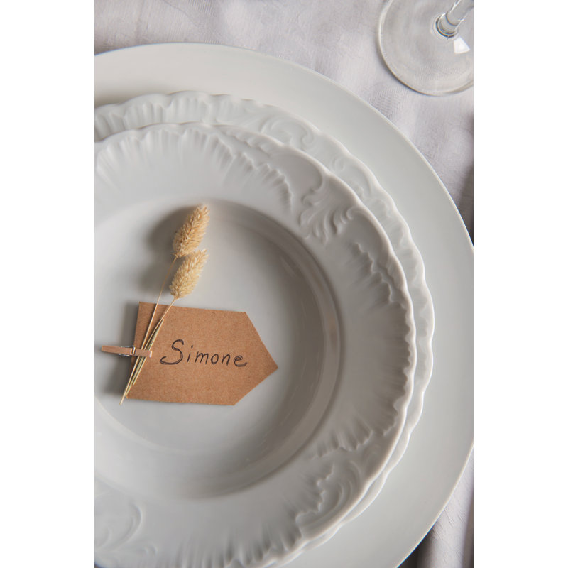 ELISA ROCOCO' Piece Porcelain Dinnerware Set - Service for 6