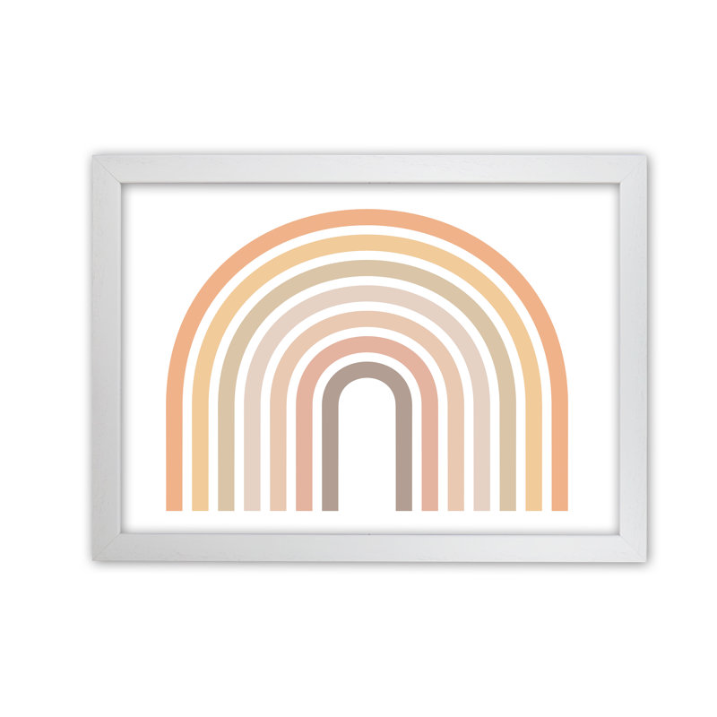Muted Rainbow Horizontal Original - Print, White Frame, 30cm H x 42cm W x 3cm D