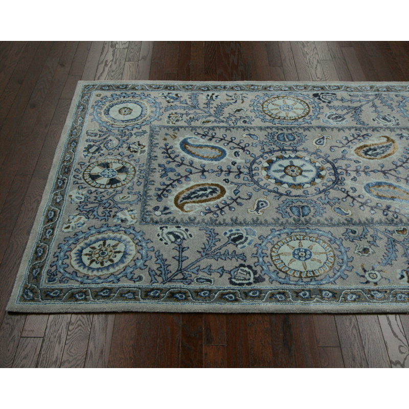 Tapis bleu clair Orizaba, 8 pi x 10 pi
