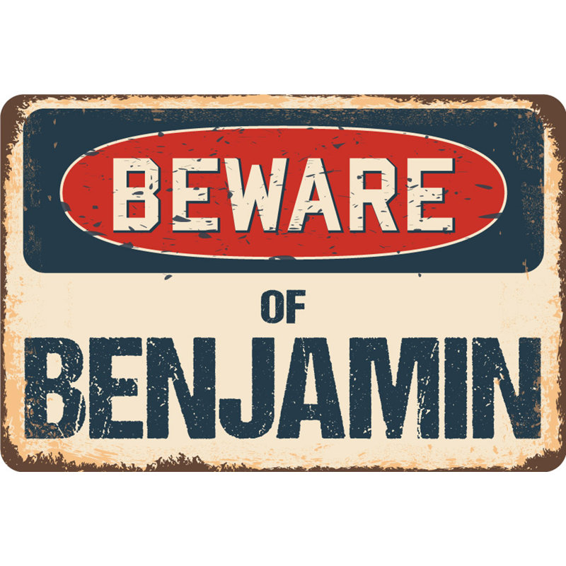 Beetham Beware Of Benjamin, H 6 po x l 9 po x P 0,1 po