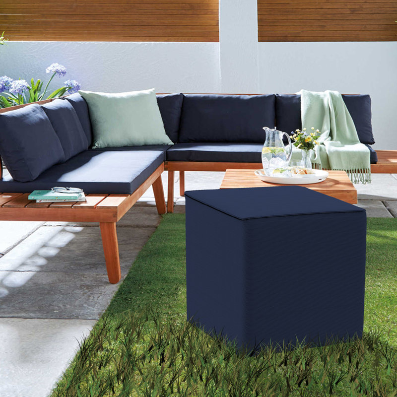 Outdoor Seating Cushion Cover, 17" W x 17" D, Navy