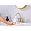 Robinet de salle de bain 4 pouces en or brossé avec 2 poignées et bonde escamotable - Évier de matériaux de construction de conception moderne pour-128134435