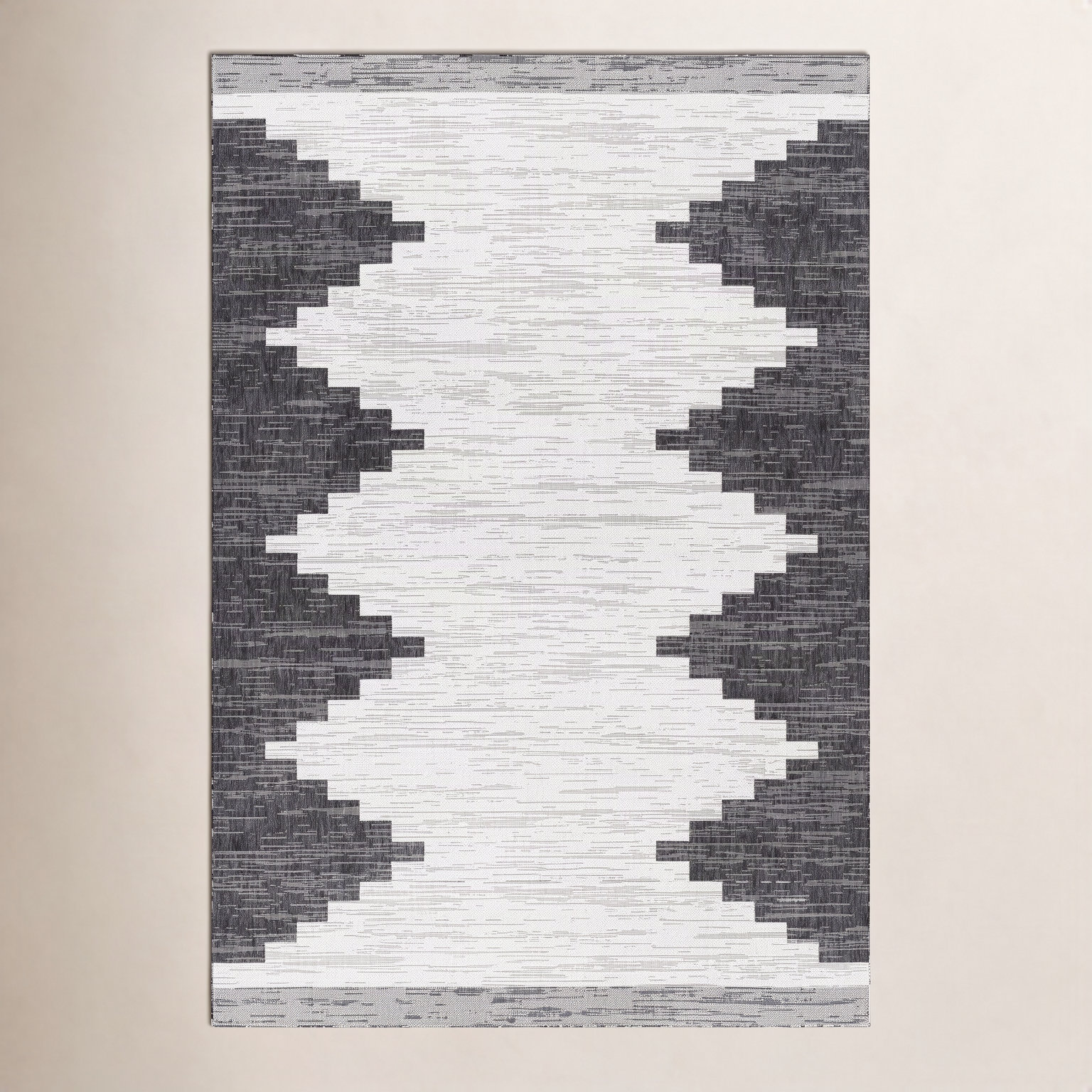 Mortimer Charcoal Outdoor Rug, Rectangle 2' x 2'11"