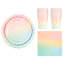 60-Piece Disposable Birthday Party Paper Tableware Set