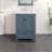 Glebs 24 In. W X 22 In. D Freestanding Bath Vanity In Ash Blue With White Carrara Quartz Top