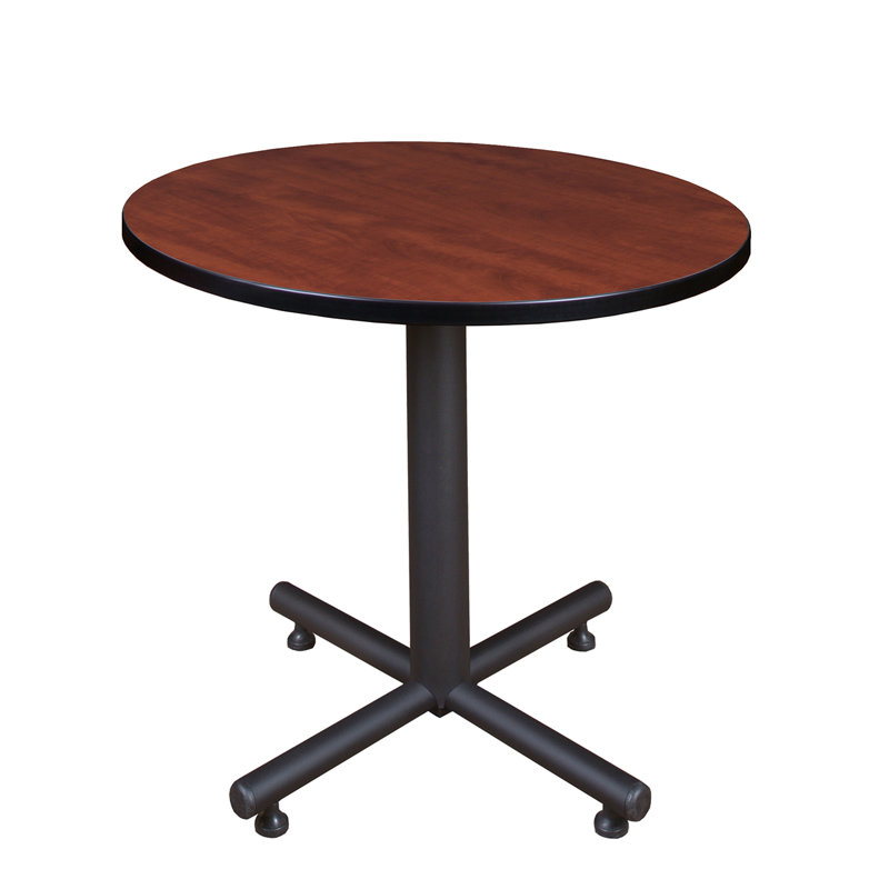 Regency Kobe Round X-Base Breakroom Table, Cherry