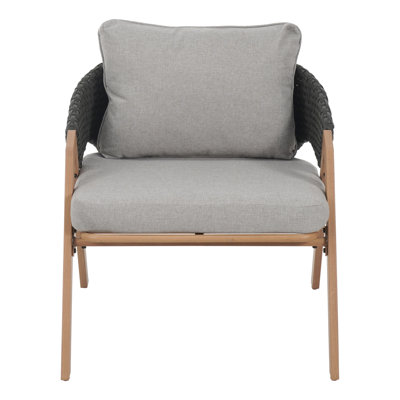 Modern Patio Sofas Set, Steel Metal Rattan Chairs for Home Entertaining