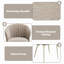 Chaise avec accoudoirs en chenille beige et naturel Ogin (ensemble de 2) Ogin