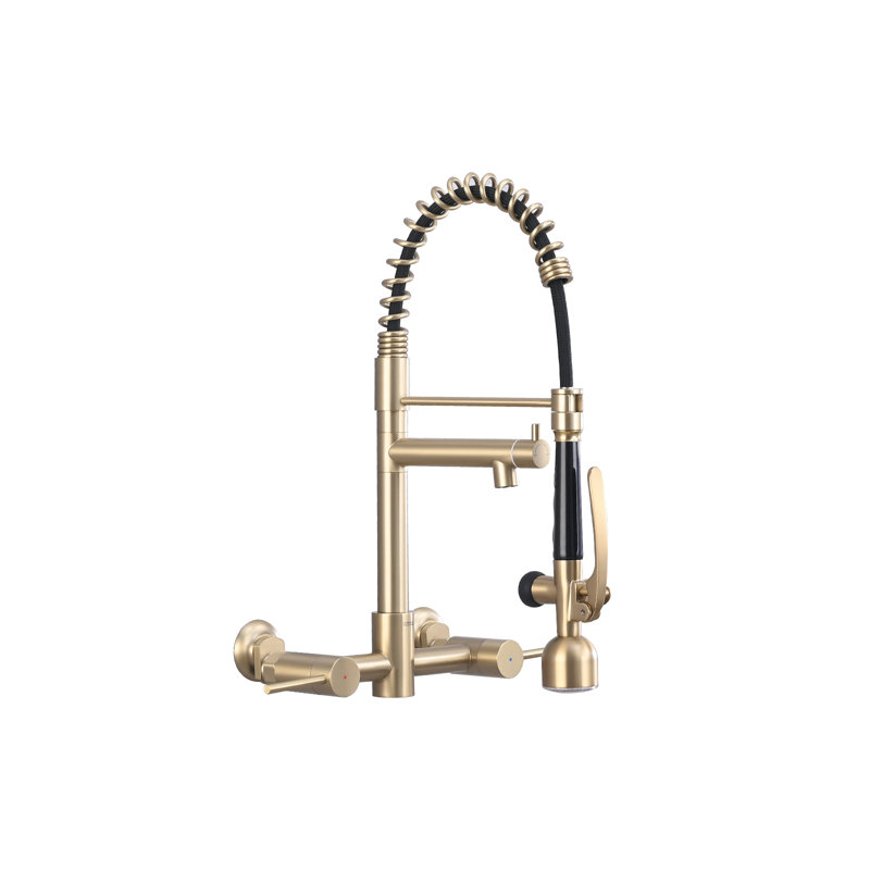 RENIST Pull Down Kitchen Faucet, Brushed Gold