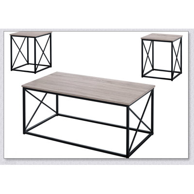 Ensemble de 3 tables élégantes avec tables basses, tables de bout et tables d'appoint pour les salons modernes