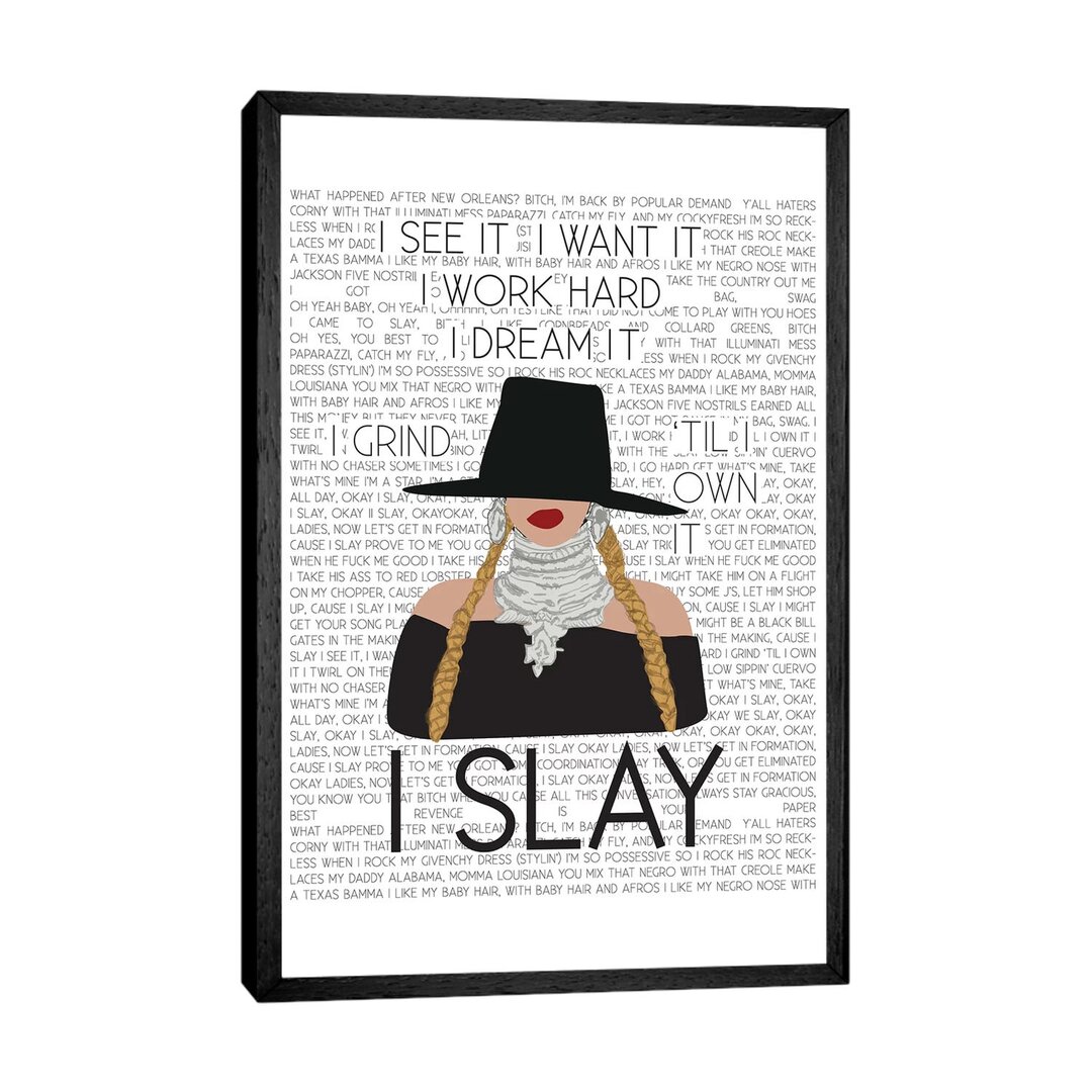 Leinwandbild Typografische Kunst Slay