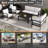 Conversation set with sofa for 4 people with cushions-931152539-873475198