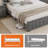 Modern 3-Pieces Bedroom Sets, Upholstered Platform Bed With Usb Charging Station & Led Lighting  And Two Nightstands-2068198564-2073602843