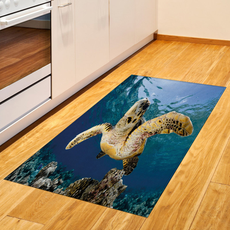 Ocean High Density Long Fiber Poly Threads Decorative Area Rug Carpet, Rectangle 2'7" x 5'