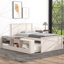 Lit plateforme double en bois avec lit gigogne escamotable et armoire de rangement-1377893600-1378859220