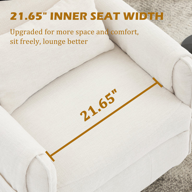 Recliner Chair, Small Recliners For Small Spaces, Electric Recliner Chairs For Adults With Memory Function, Reclining Chair With Pillow And Side Pockets