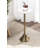 Round Marble and Metal Drink Table-2111102424