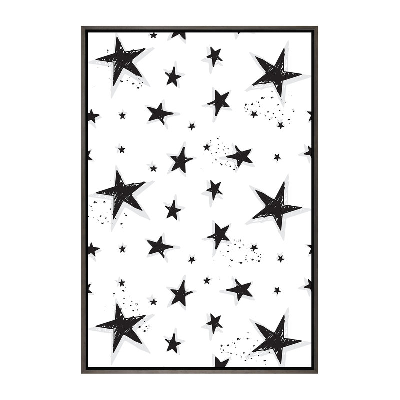 «Little Rock V» par Lisa White boutons - Reproduction d'art graphique sur papier encadré, H 60 po x l 40po x P 1,5 po