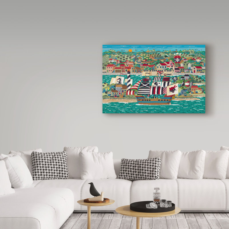 « the pirate of st augustine », reproduction de peinture à l’acrylique sur toile tendue, H 12 po x l 19 po x P 2 po