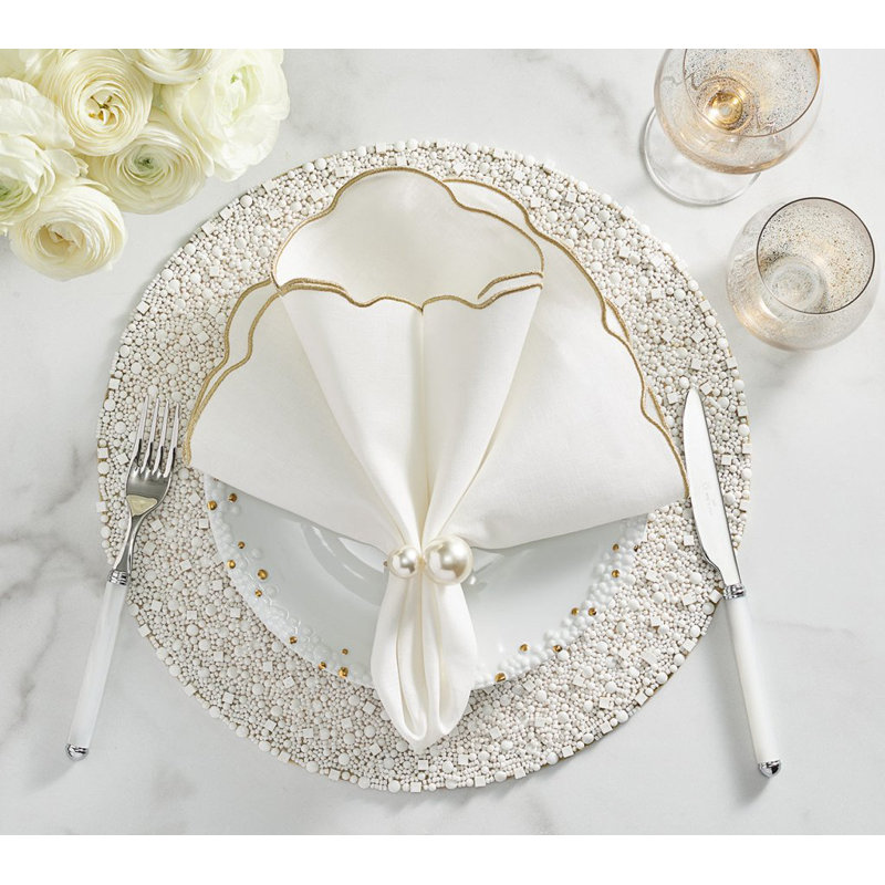 Pearl Napkin Ring, Gold