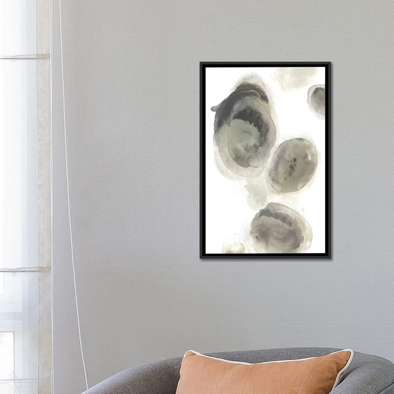 « water pierres i », impression sur toile, H 26 po x l 18 po x P 1,5 po, Toile encadrée noire, Pas de tapis