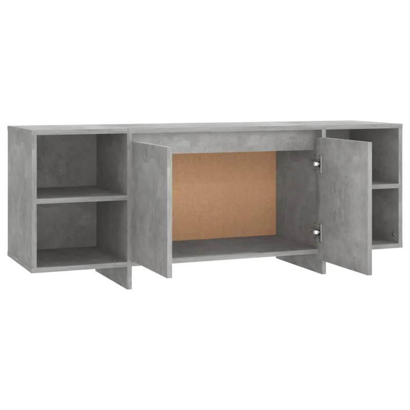 Ghofran Unfinished TV Stand, Concrete Grey