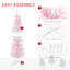 Arbre de Noël artificiel enneigé 5 pi, arbre de Noël mince avec branches réalistes et base en plastique pour décoration d'intérieur-798279971