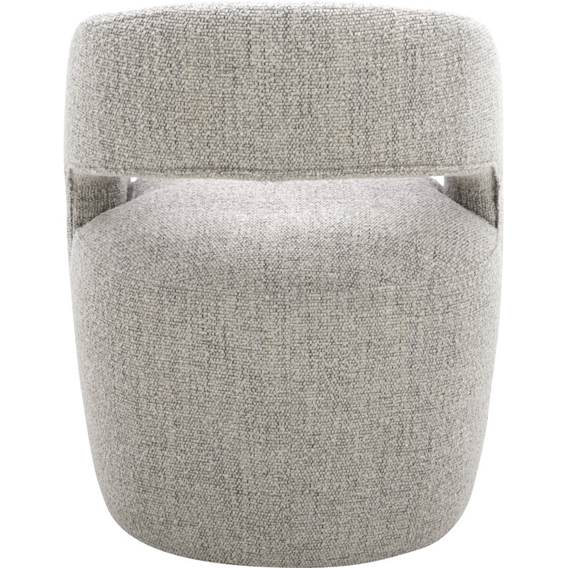Camino Performance Fabric Rolling Arm Chair, Gray Performance Boucle