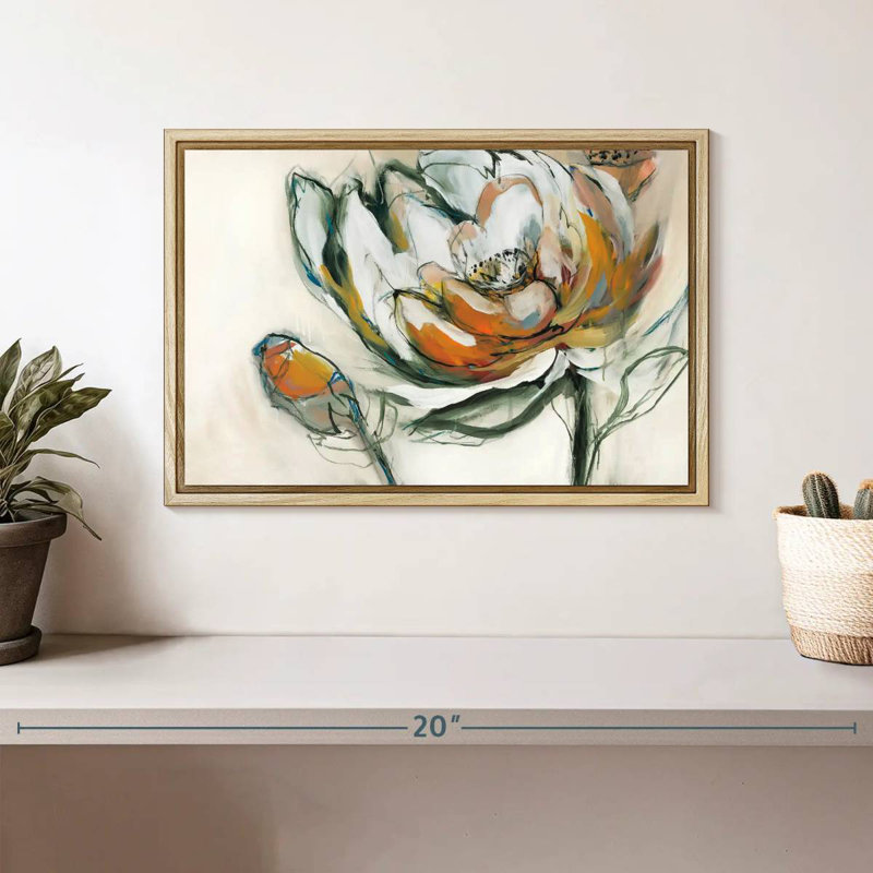 Bloomed, Floating Frame Natural Wood, 13" X 9"