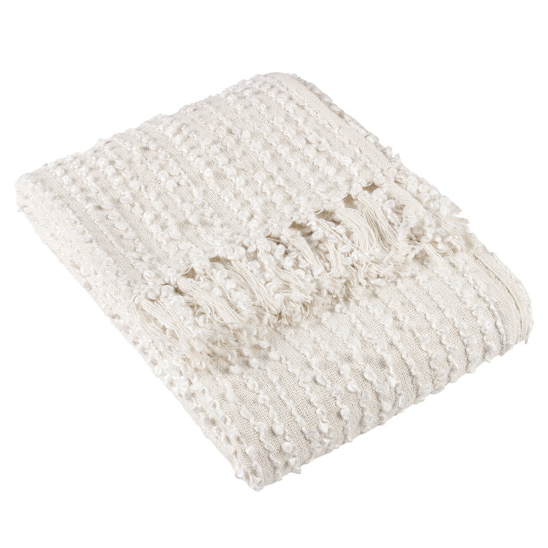 Jackie Hand Woven Throw Blanket, Natural