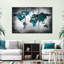 «Aged World Map XLI» sur toile, reproduction de 3 pièces-2111603543