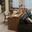 Bureaux en bois massif en L noyer clair-107727421-107727420