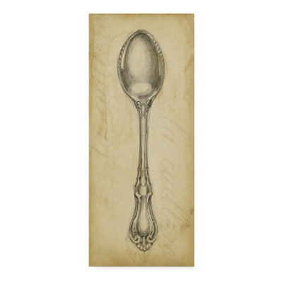 « antique cuillère », reproduction de peinture à l’aquarelle sur toile tendue