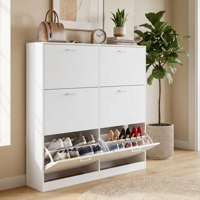 44.5" W 6-Drawer Flip Down Shoe Storage, Shoe Rack for Entryway, Hallway, Living Room