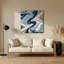 Art abstrait abstrait gris fluide 65-2020386949