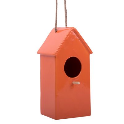 Ameema 10'' H x 5.25'' W x 5'' D Hanging Water Resistant Birdhouse