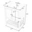Lavabo de salle de bain moderne élégant en céramique 24 po avec tablette ouverte en bois massif-680683008