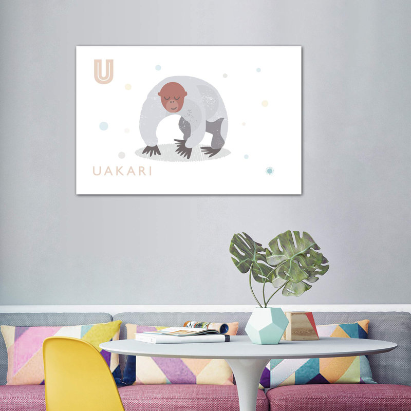 Uakari - imprimé, Pas de tapis, H 40 po x l 60 po x 1,5 po, Toile tendue