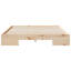 Floor Bed Frame With Storage Solid Pine Wood-804585989-804586012